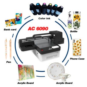 6090 LED Ricoh DTG UV Flatbed Printing Machine