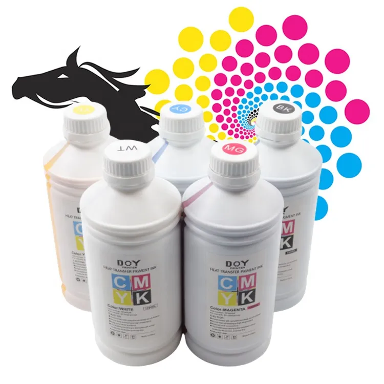 Wholesale CMYK White Color Water Based Pigment Ink for Digital Heat Transfer Printer
