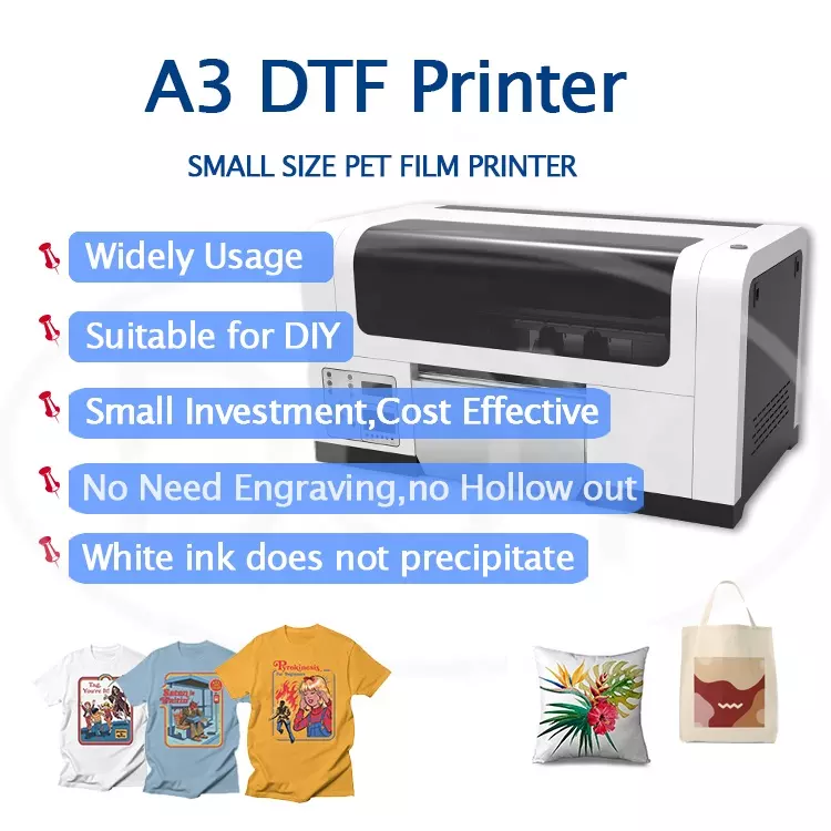 DTF Transfer Printer A3 DTF Directly Transfer Film Print For DTF Transfer  PET Film Print T-shirt Printing Machine A3 DTF Printer
